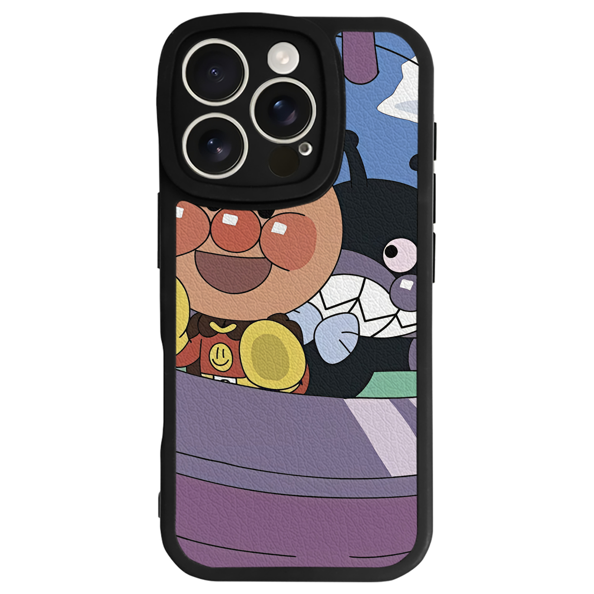 （画像用） アンパンマン Anpanman 【iPhone 16シリーズ対応】シリコンスマホケース（レザー調） 材質：シリコン